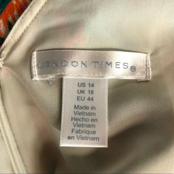 London Times Cold Shoulder Ruffle Floral Dress - Picture 10 of 13